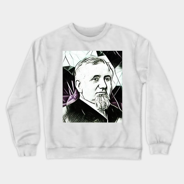 George Pullman Black and White Portrait | George Pullman Artwork 3 Crewneck Sweatshirt by JustLit